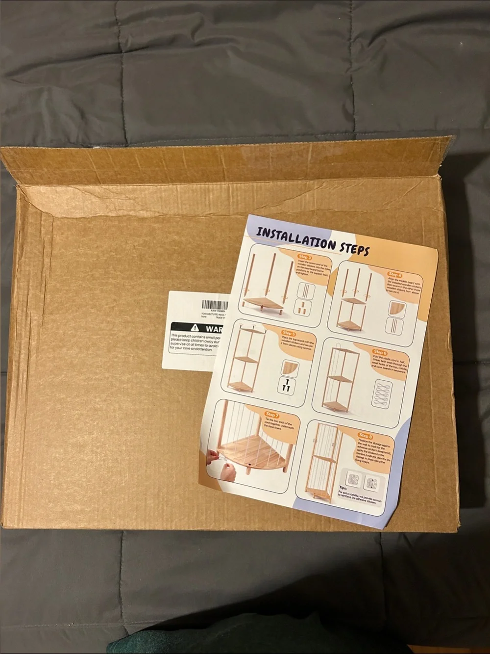 Wood Corner Shelf Organizer - Natural NEVER USED OR TAKEN OUT OF THE BOX